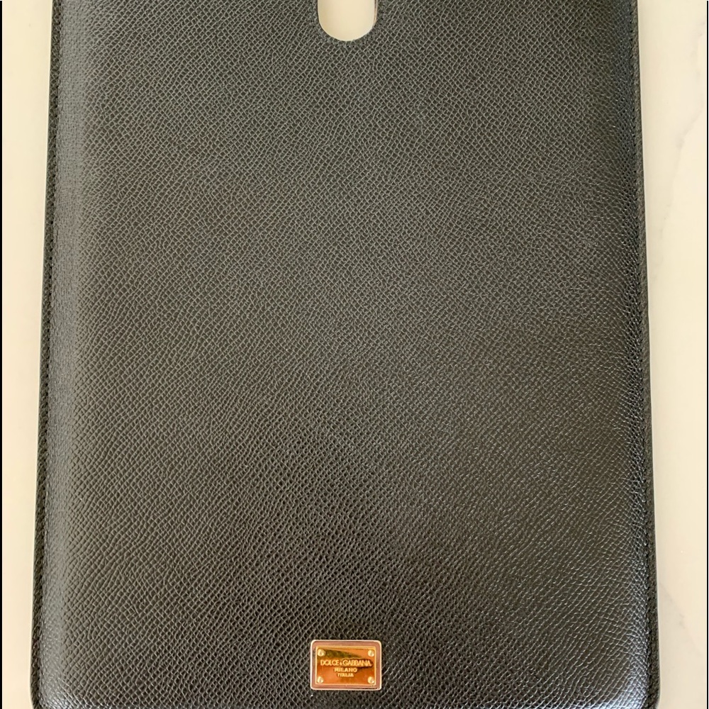 Dolce & Gabbana Black Leather iPad Sleeve